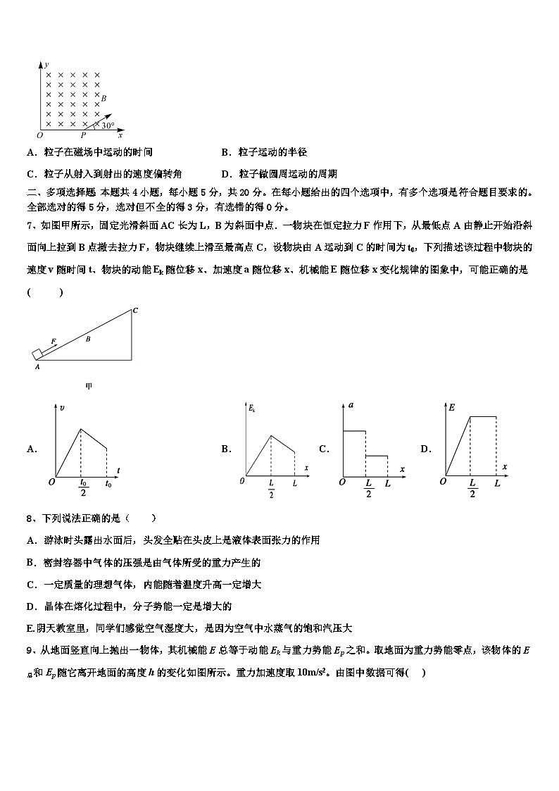 2026届浙江省重点中学高考冲刺模拟物理试题含解析第3页