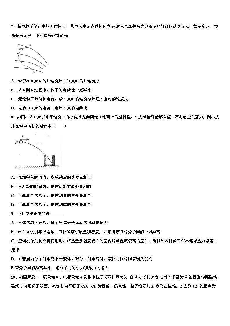 2026届中山市重点中学高考物理一模试卷含解析第3页