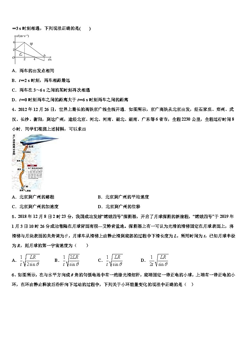 2026届重庆市大学城第一中学高考考前模拟物理试题含解析第2页