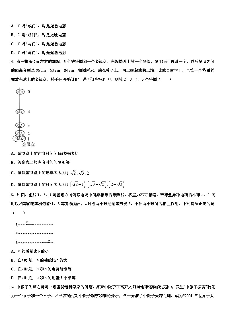 2026届重庆九龙坡区高三第二次调研物理试卷含解析第2页