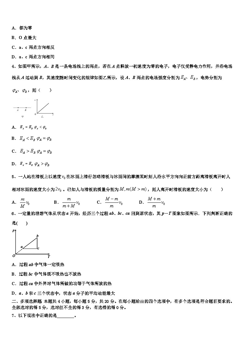 2026届重庆南开中学高三下第一次测试物理试题含解析第2页