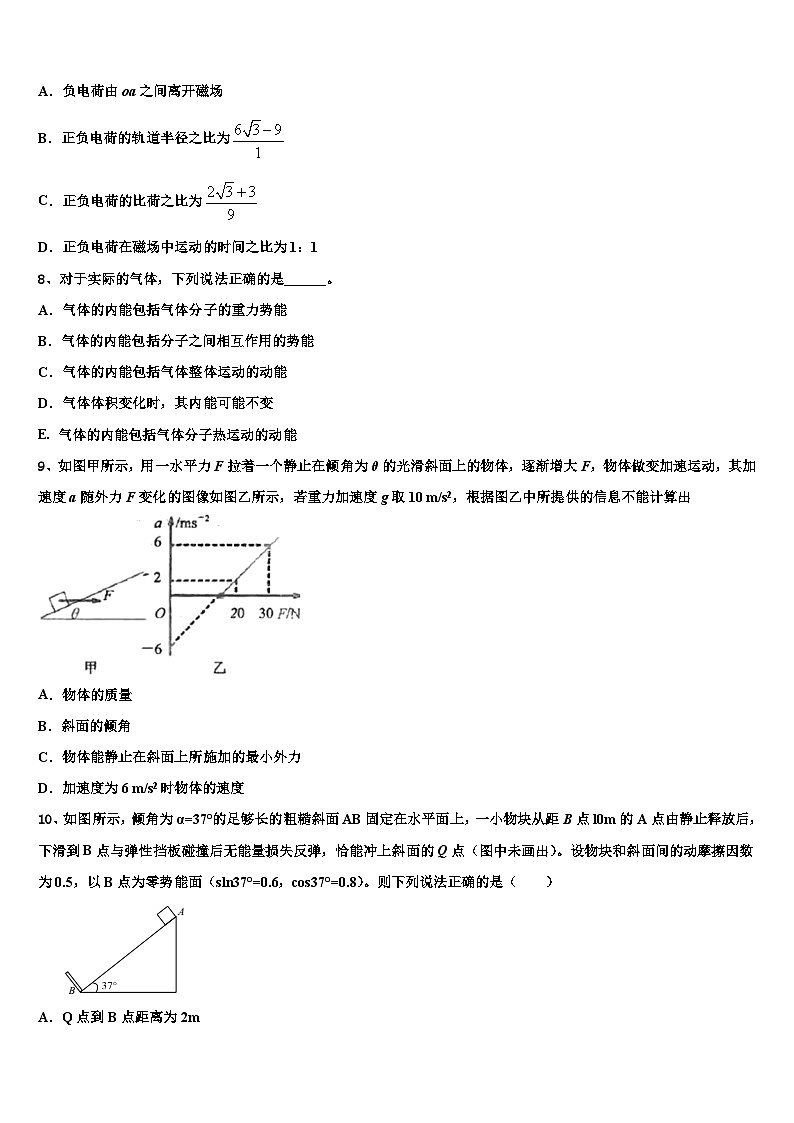 2026届重庆八中高三压轴卷物理试卷含解析第3页