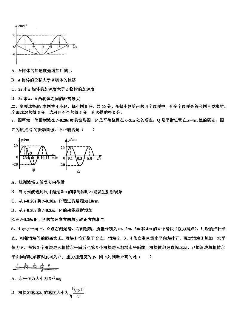 2026届重庆綦江中学高三第四次模拟考试物理试卷含解析第3页