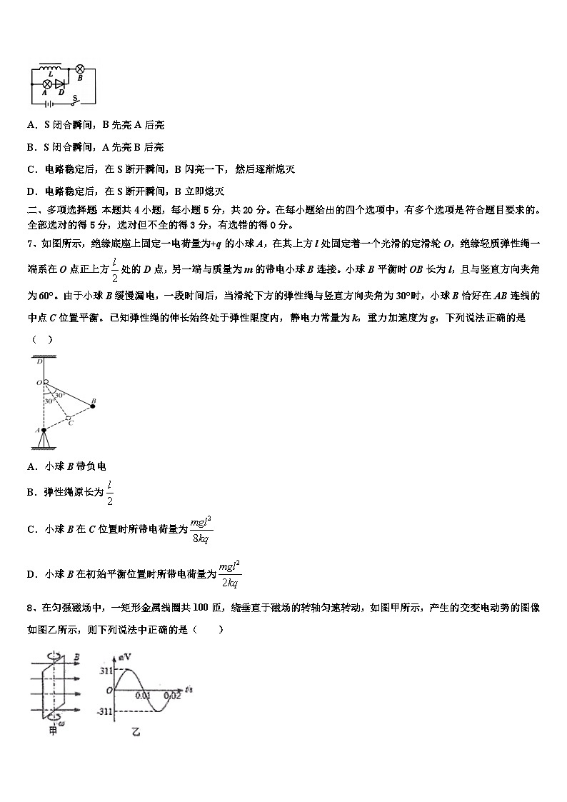 2026届重庆实验外国语学校高高三下学期联考物理试题含解析第3页