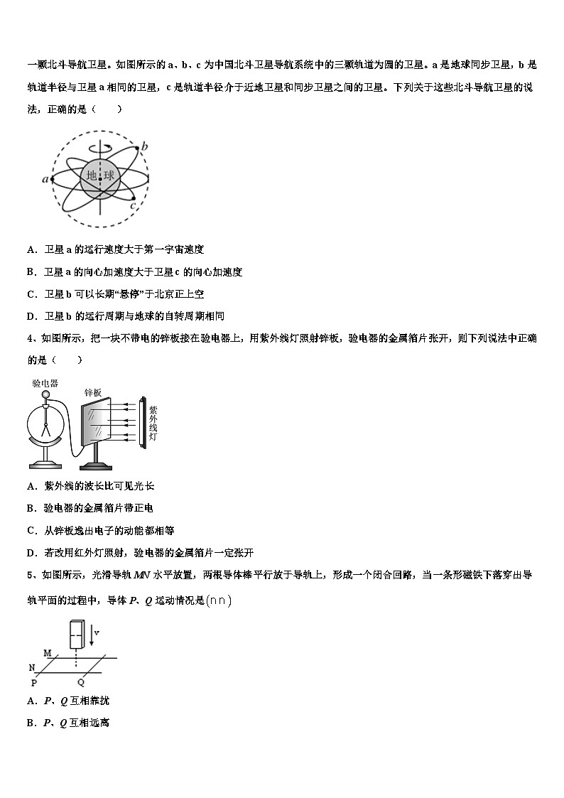 2026届重庆九龙坡区高三下学期一模考试物理试题含解析第2页