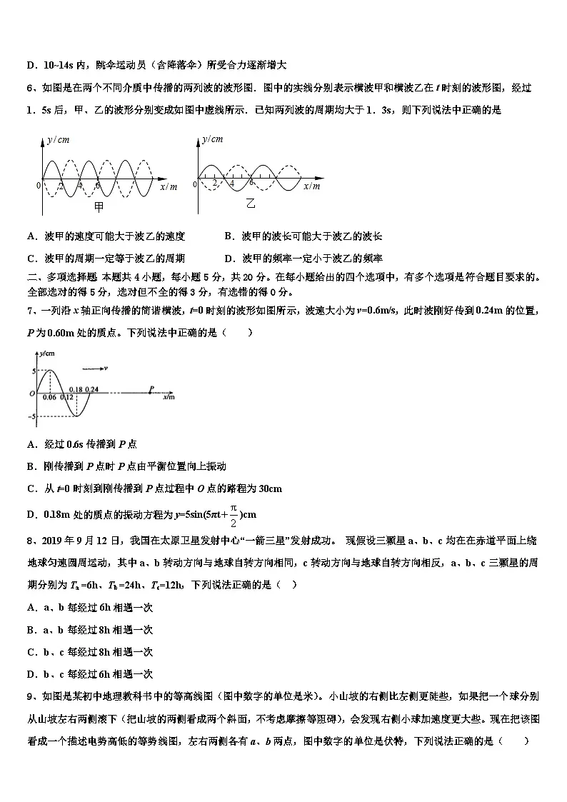 2026届重庆市第十八中学高三下第一次测试物理试题含解析第3页