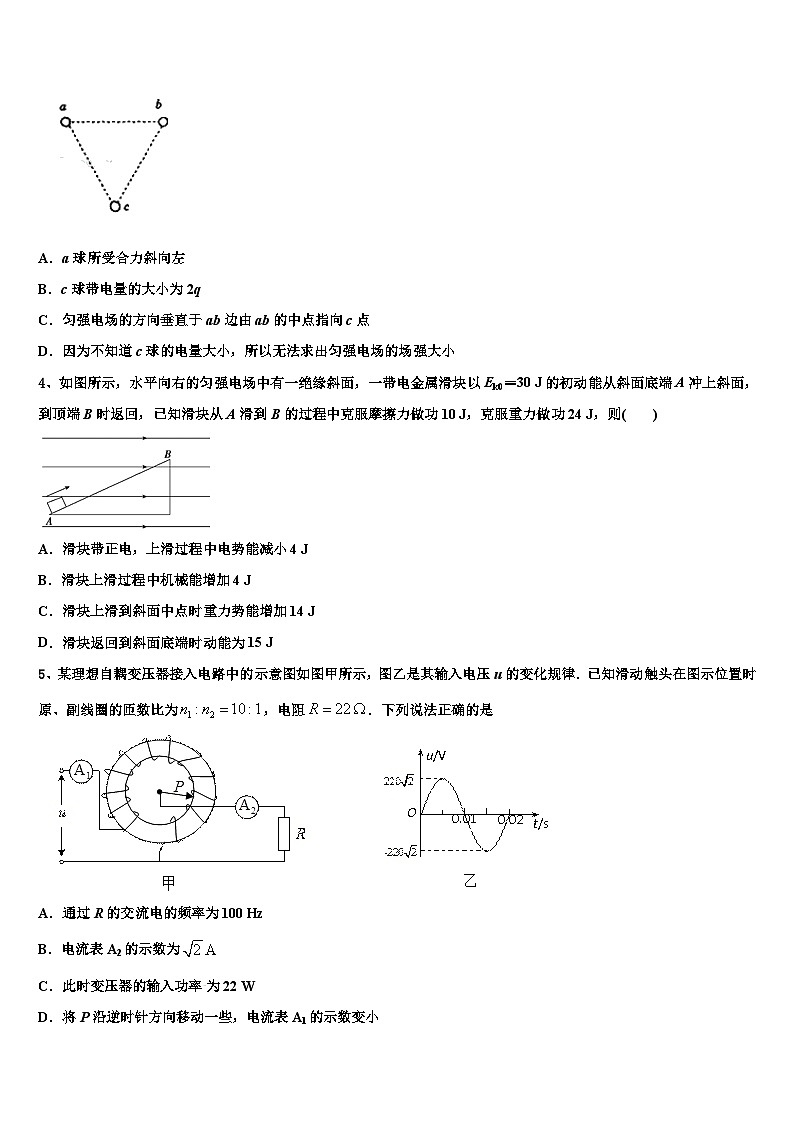 2026届浙江省浙南名校高三第三次模拟考试物理试卷含解析第2页