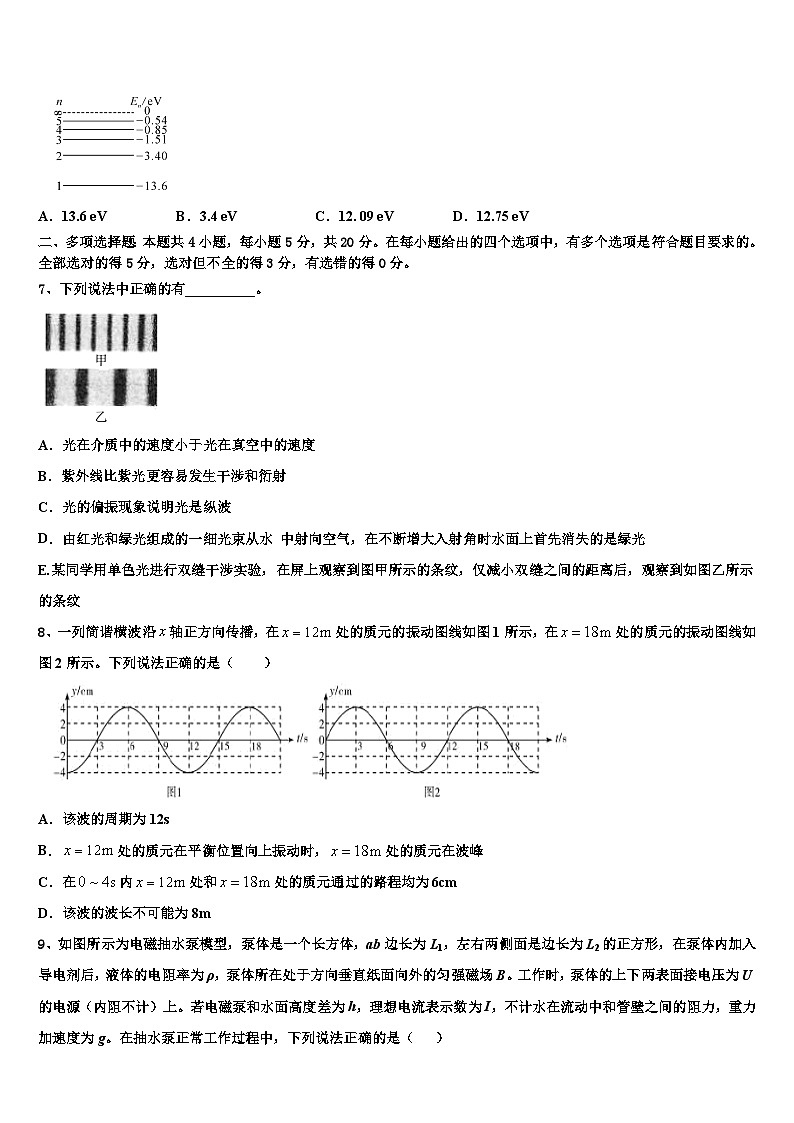 2026届浙江省武义三中高三下学期第五次调研考试物理试题含解析第3页