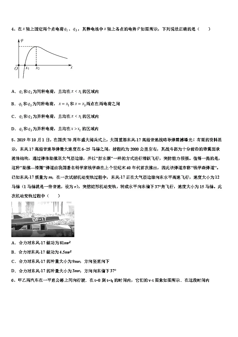 2026届重庆市高考物理倒计时模拟卷含解析第2页