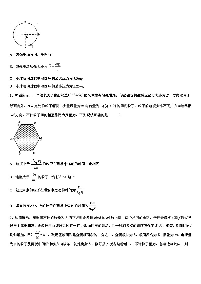 2026届重庆市綦江区东溪中学高考冲刺押题（最后一卷）物理试卷含解析第3页