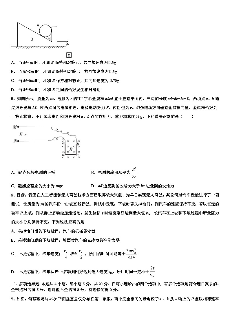2026届重庆杨家坪中学高考物理全真模拟密押卷含解析第2页
