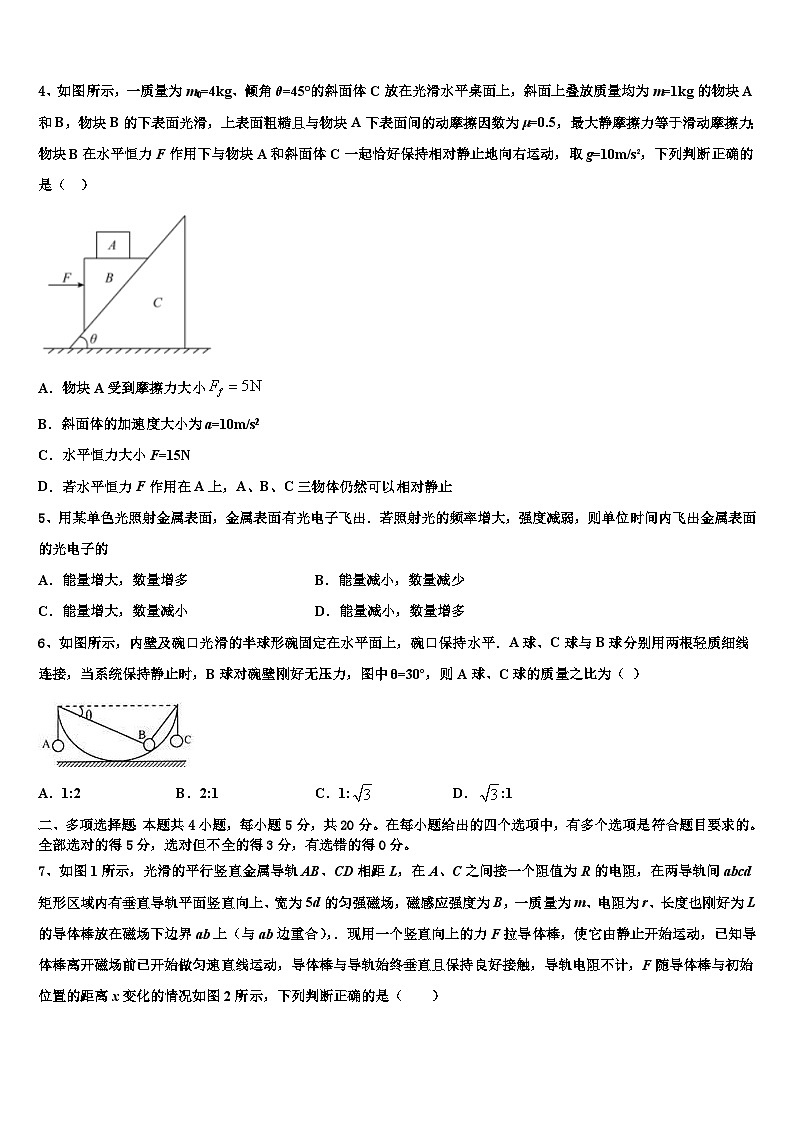 2026届重庆市万州新田中学高考冲刺押题（最后一卷）物理试卷含解析第2页