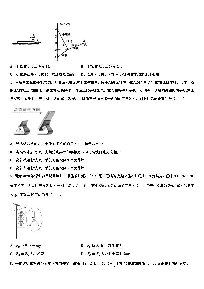 2026届重庆市酉阳县高三第二次联考物理试卷含解析第2页