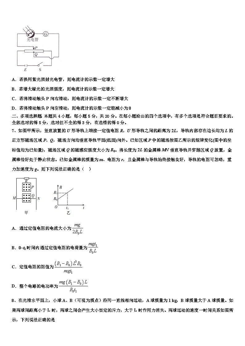 2026届重庆市中山外国语学校高考考前提分物理仿真卷含解析第3页