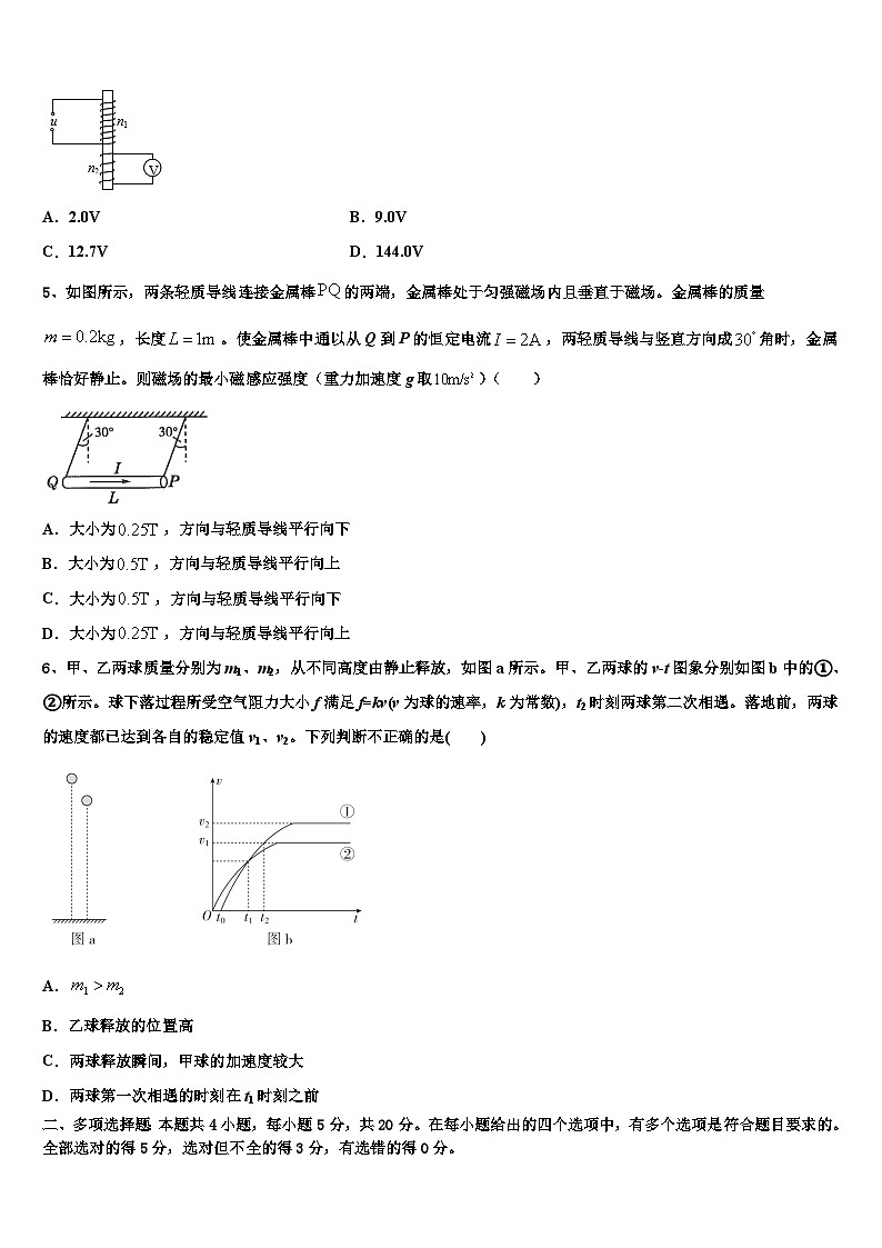 2026届重庆西南大学附中高考冲刺模拟物理试题含解析第2页