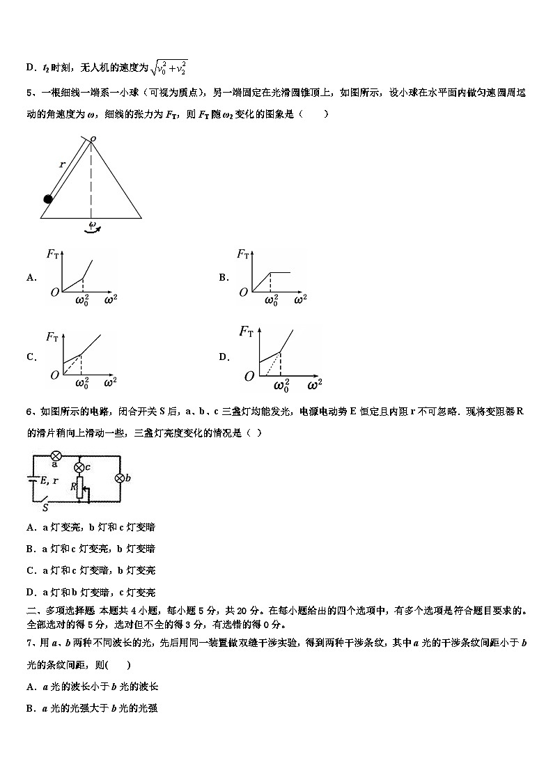 安徽阜阳市临泉县第一中学2026届高考仿真模拟物理试卷含解析第3页