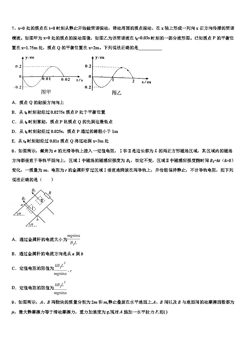 安徽阜阳市临泉县第一中学2026届高三考前热身物理试卷含解析第3页