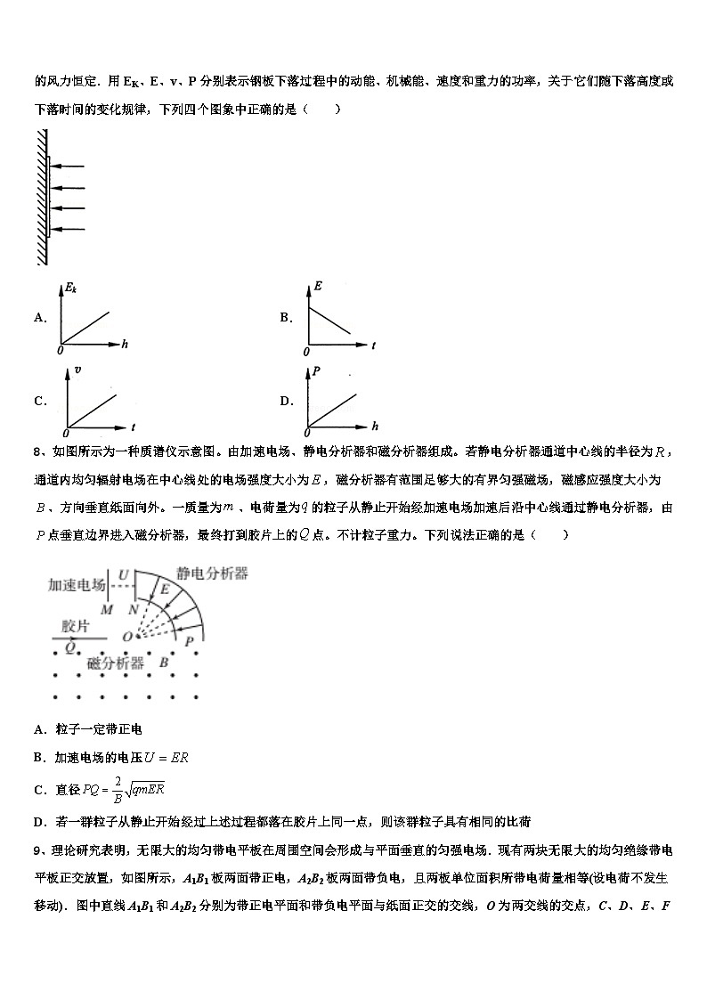 安徽池州市2026届高考物理必刷试卷含解析第3页