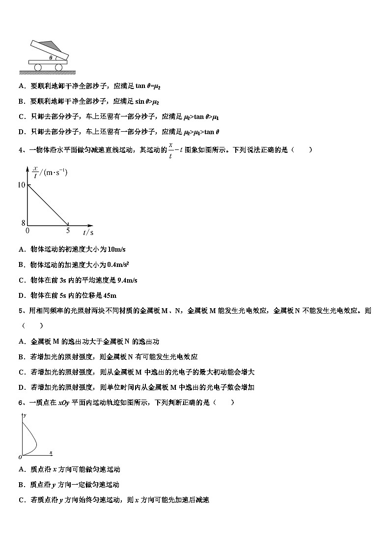 安徽蚌埠二中2026届高考考前模拟物理试题含解析第2页