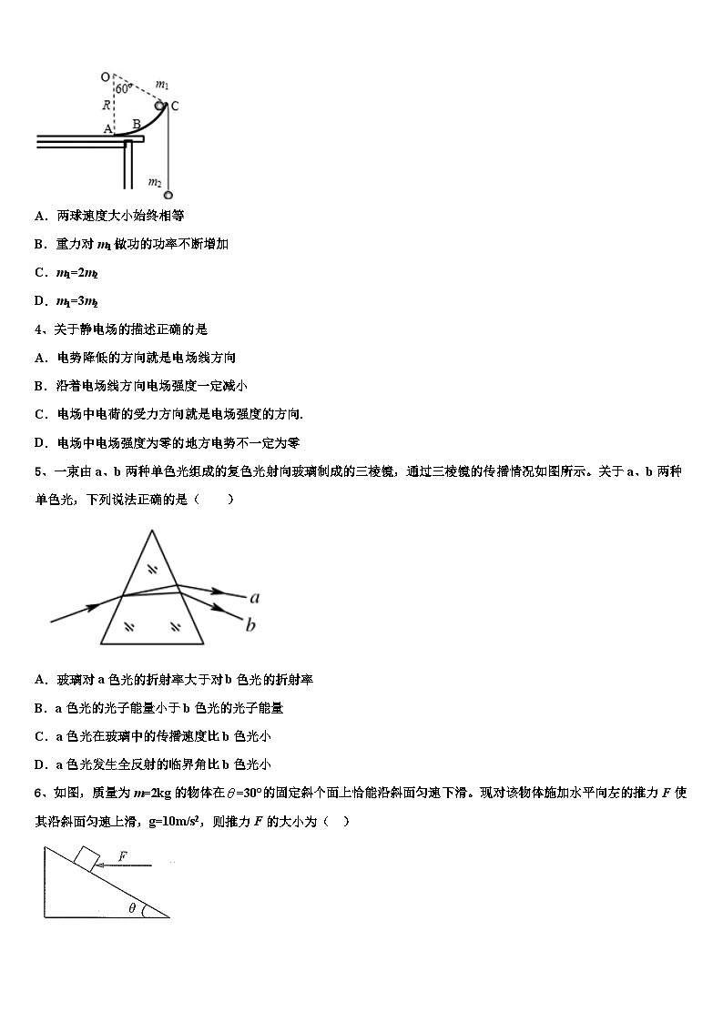 安徽滁州市定远县西片三校2026届高考冲刺物理模拟试题含解析第2页