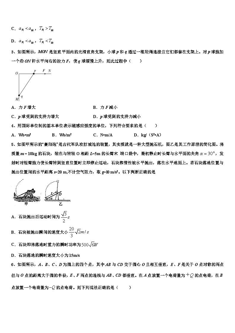 安徽省安庆市第十一中学2026届高考物理押题试卷含解析第2页