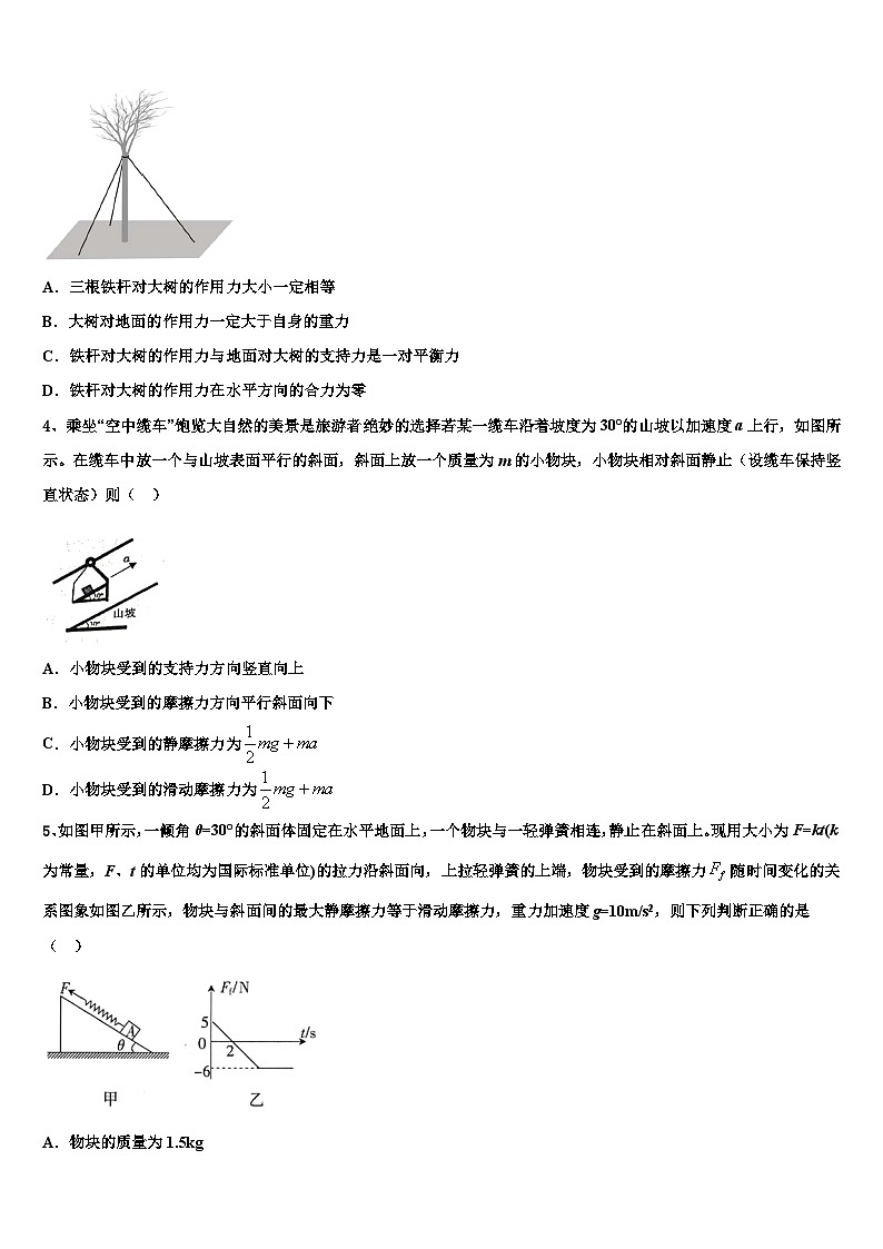 安徽省安庆二中2026届高考物理必刷试卷含解析第2页