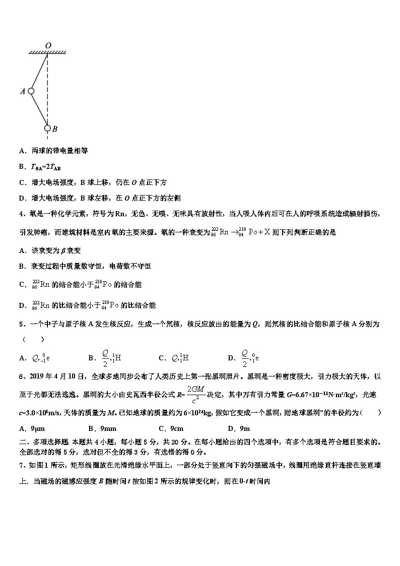 安徽省滁州海亮学校2026届高考物理考前最后一卷预测卷含解析第2页