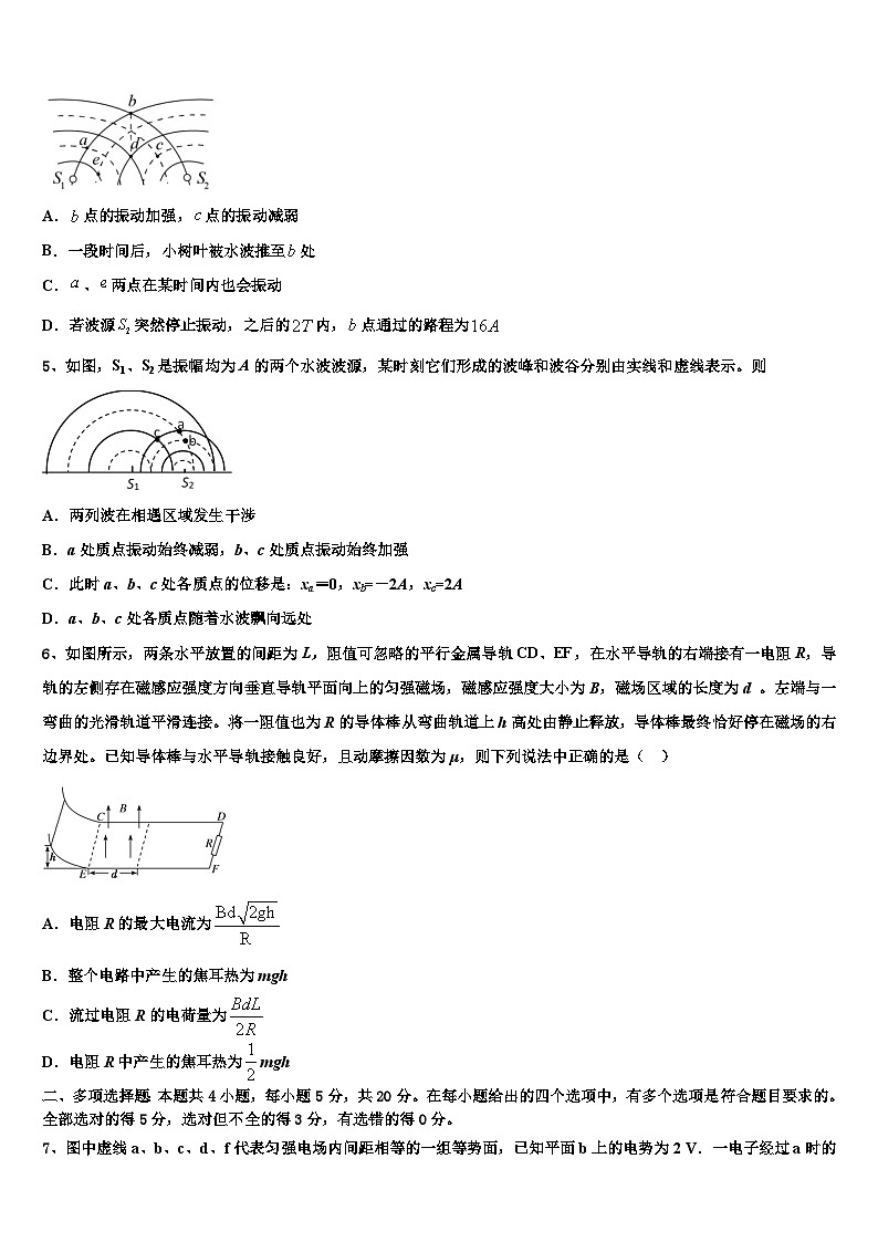 安徽省滁州市部分高中2026届高考物理二模试卷含解析第2页