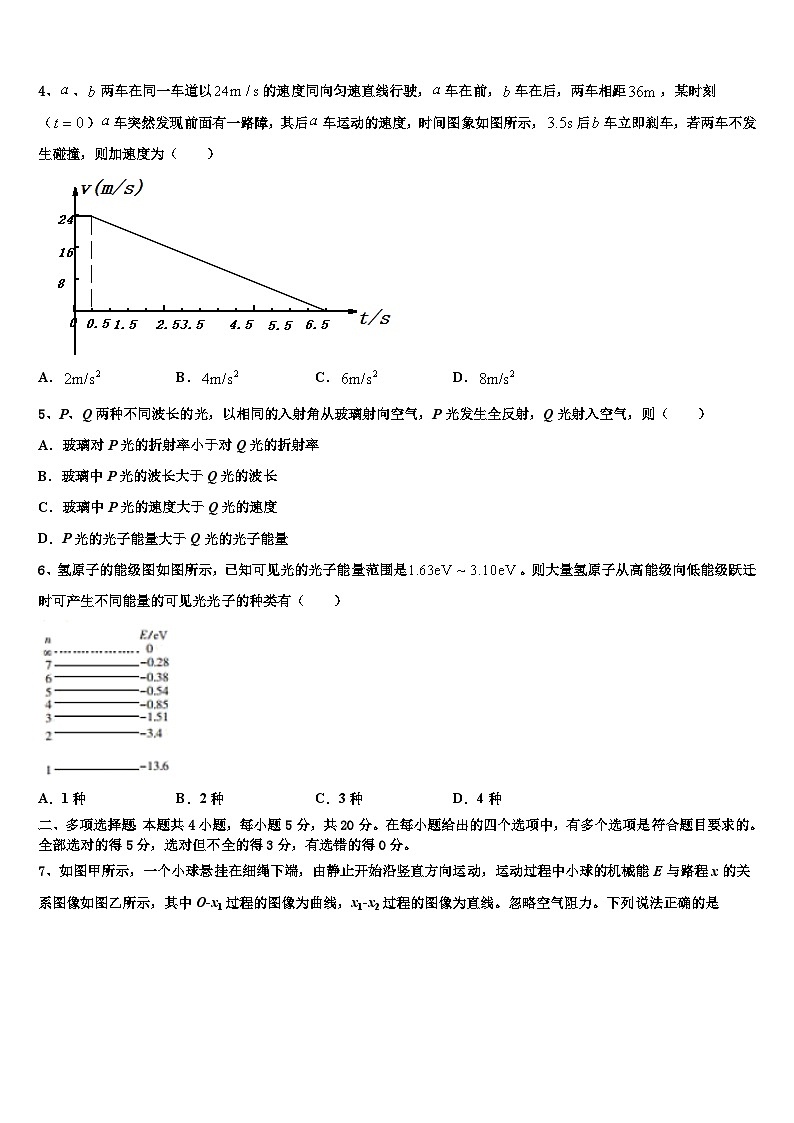 安徽省亳州市蒙城县第一中学2026届高考仿真模拟物理试卷含解析第2页