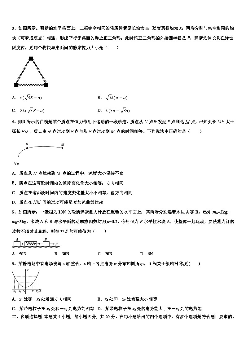 安徽省1号卷A10联盟2026届高三下学期第六次检测物理试卷含解析第2页