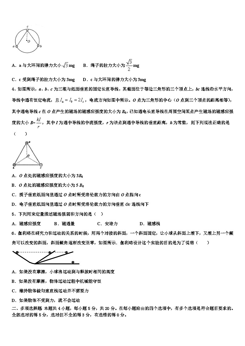 安徽省定远县民族私立中学2026届高考物理三模试卷含解析第2页