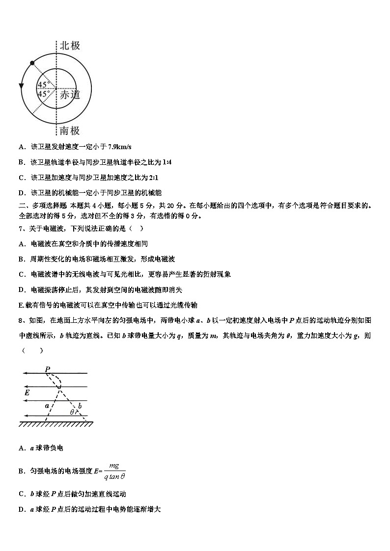 安徽省阜阳市太和县第一中学2026届高考临考冲刺物理试卷含解析第3页