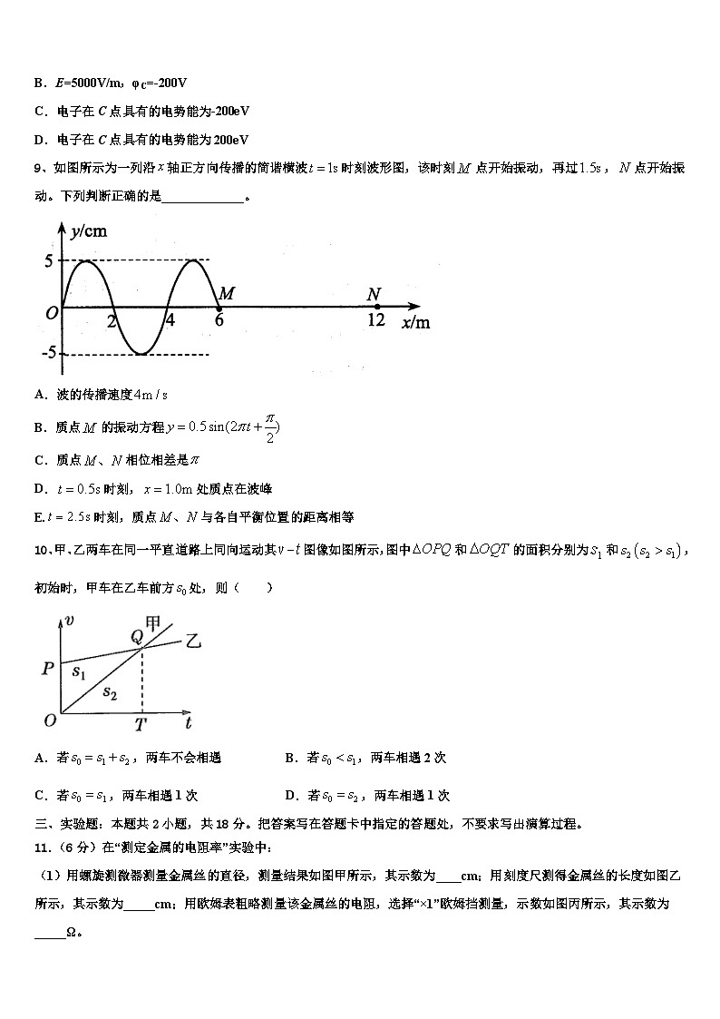 安徽省阜阳市颍上第二中学2026届高考物理全真模拟密押卷含解析第3页