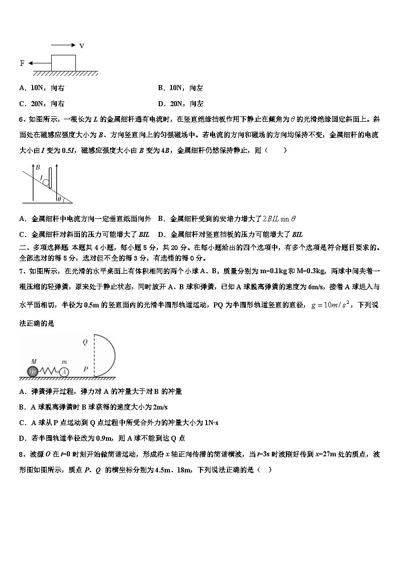 安徽省肥东中学2026届高考仿真卷物理试卷含解析第3页