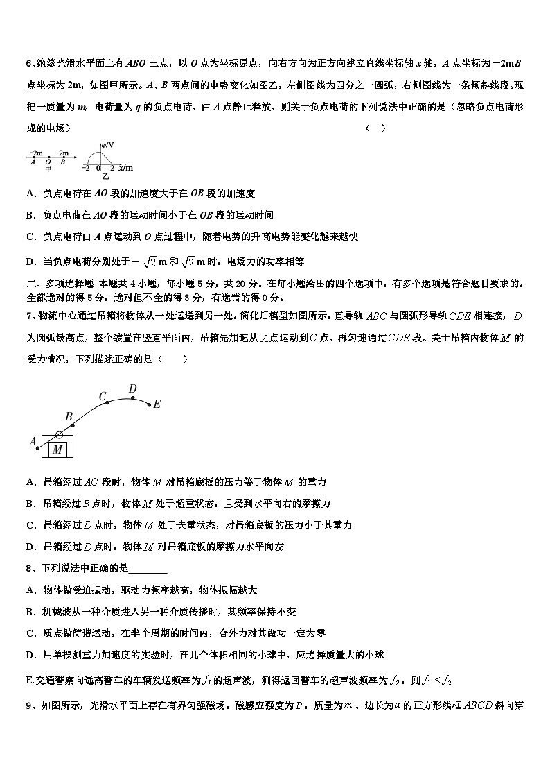 安徽省浮山中学2026届高考仿真模拟物理试卷含解析第3页