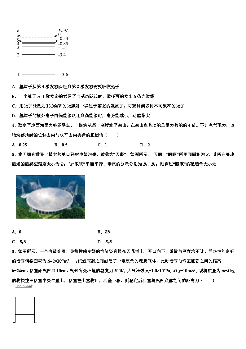 安徽省安庆市第一中学2026届高考考前模拟物理试题含解析第2页