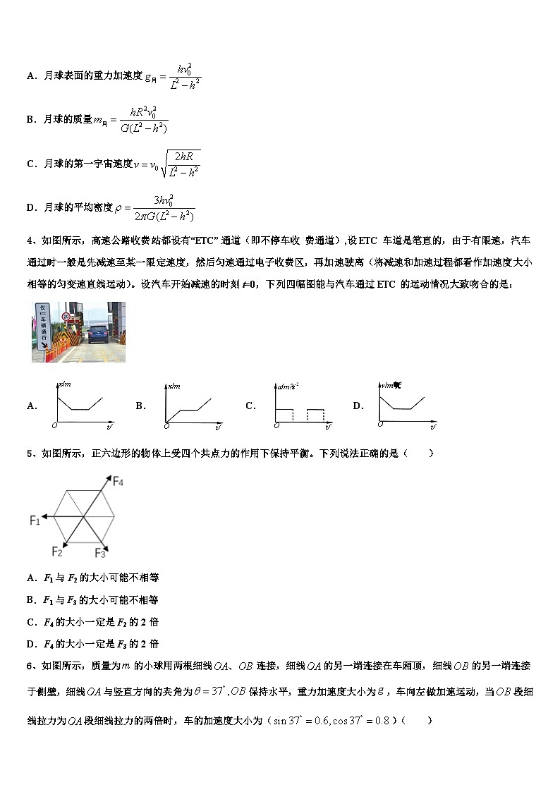 安徽省安庆市怀宁中学2026届高考物理二模试卷含解析第2页