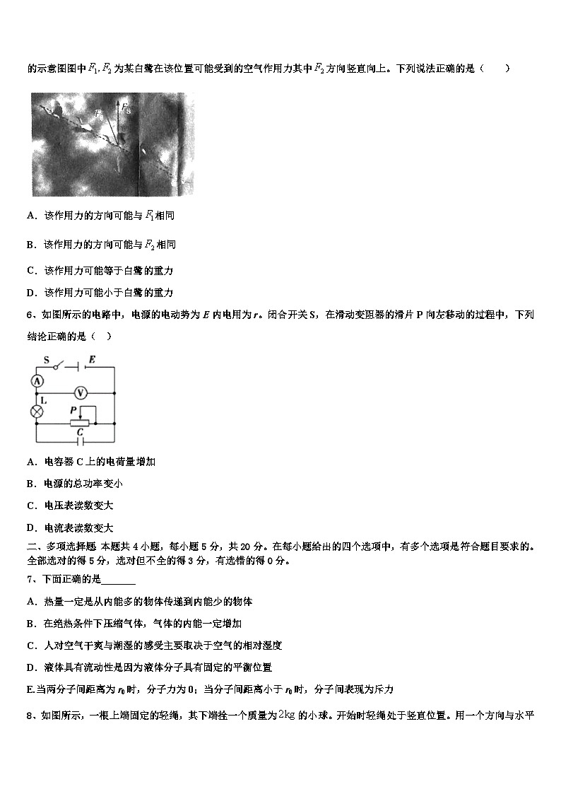 安徽省安庆市潜山市第二中学2026届高考仿真模拟物理试卷含解析第2页