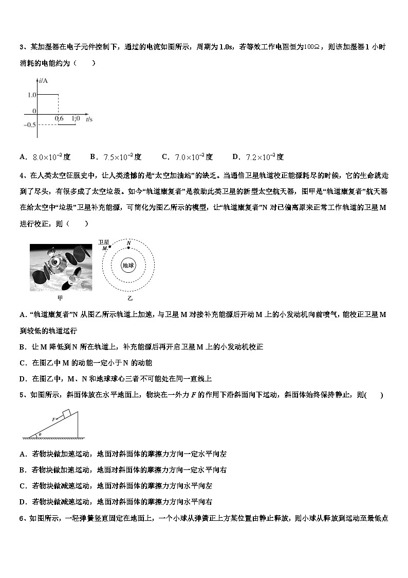 安徽省阜阳市颍上县第二中学2026届高考适应性考试物理试卷含解析第2页