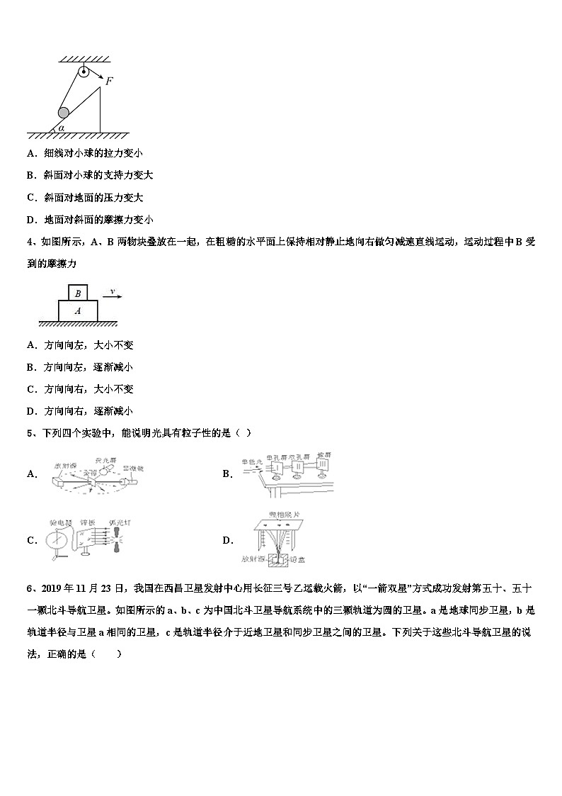 安徽省阜阳一中2026届高考物理四模试卷含解析第2页