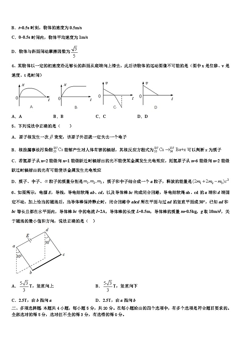 安徽省合肥八中2026届高考物理押题试卷含解析第2页