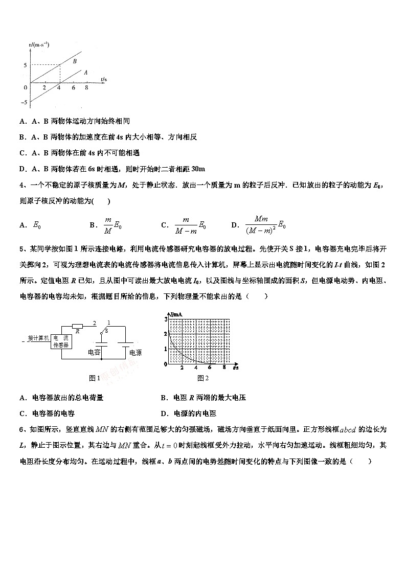 安徽省合肥高升学校2026届高考物理四模试卷含解析第2页