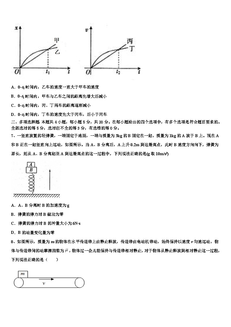 安徽省干汊河中学2026届高三下学期联考物理试题含解析第3页