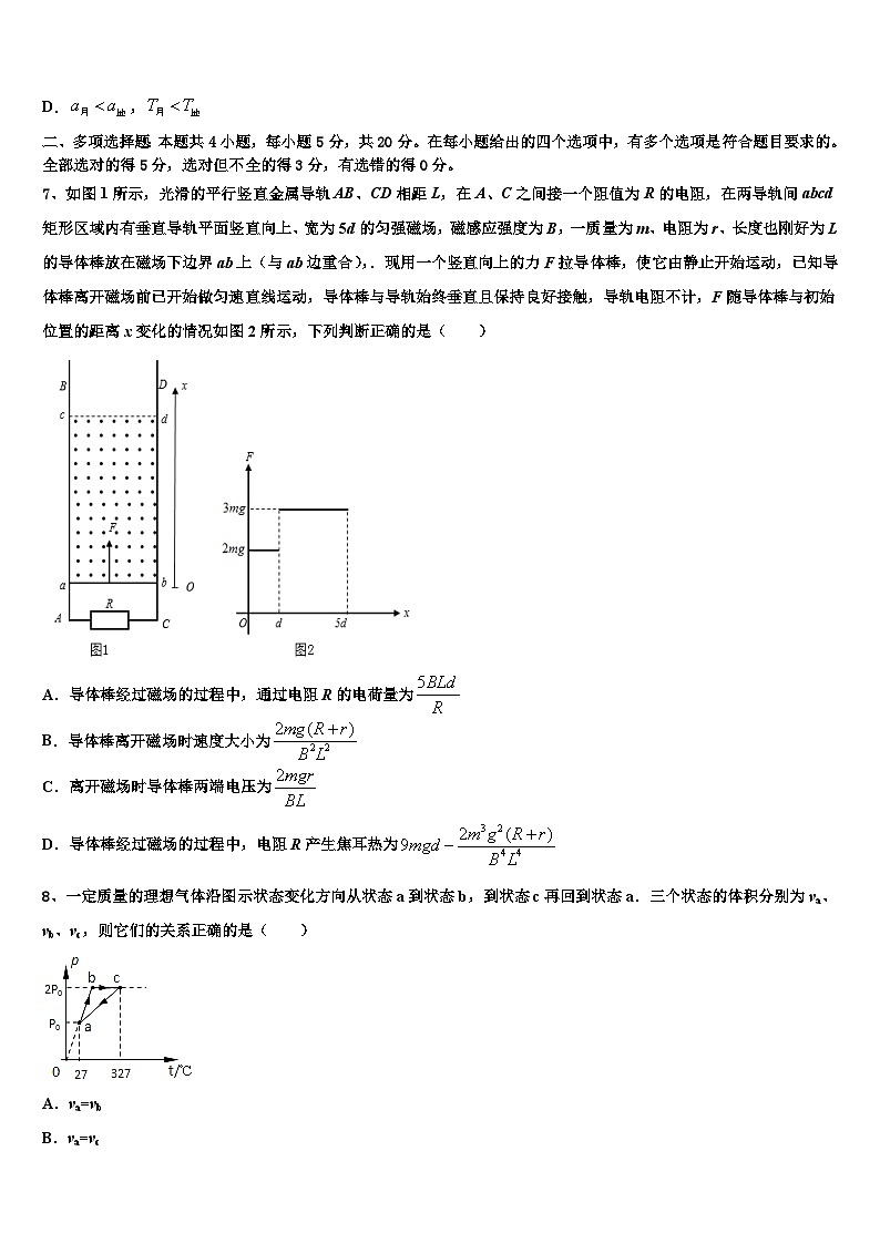 安徽省合肥市肥东县高级中学2026届高三冲刺模拟物理试卷含解析第3页