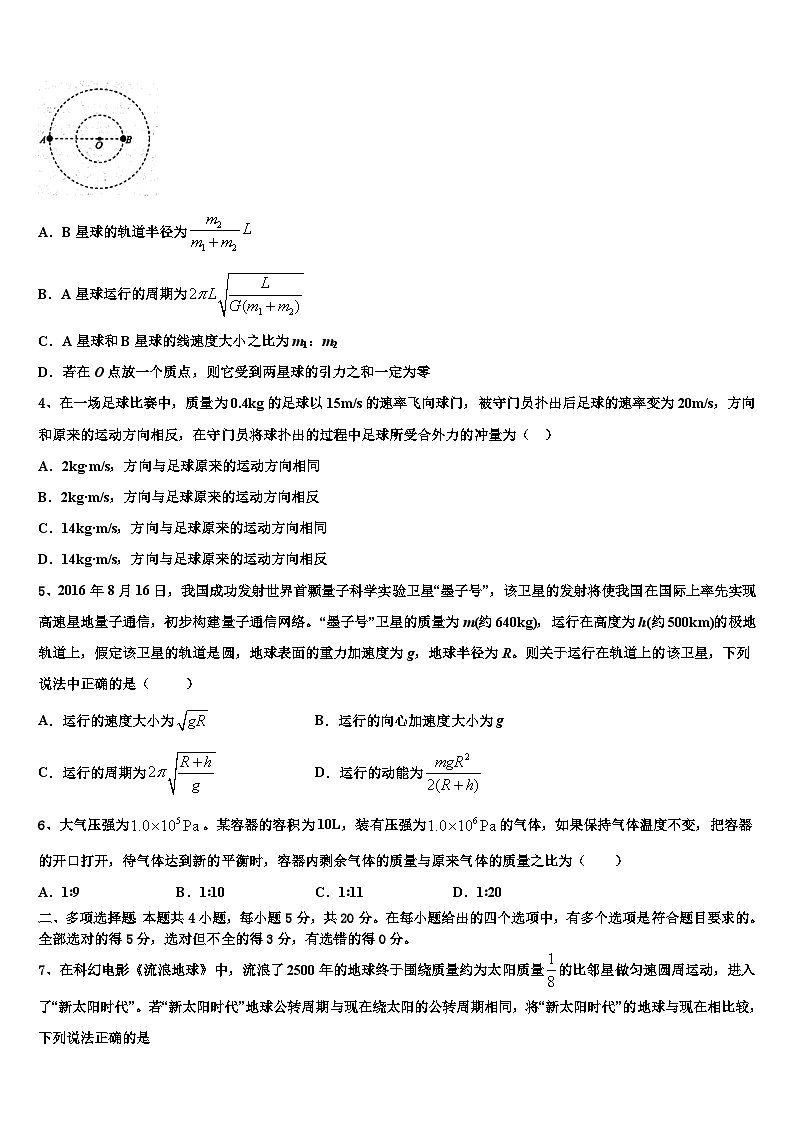 安徽省合肥市肥东二中2026届高三第一次模拟考试物理试卷含解析第2页