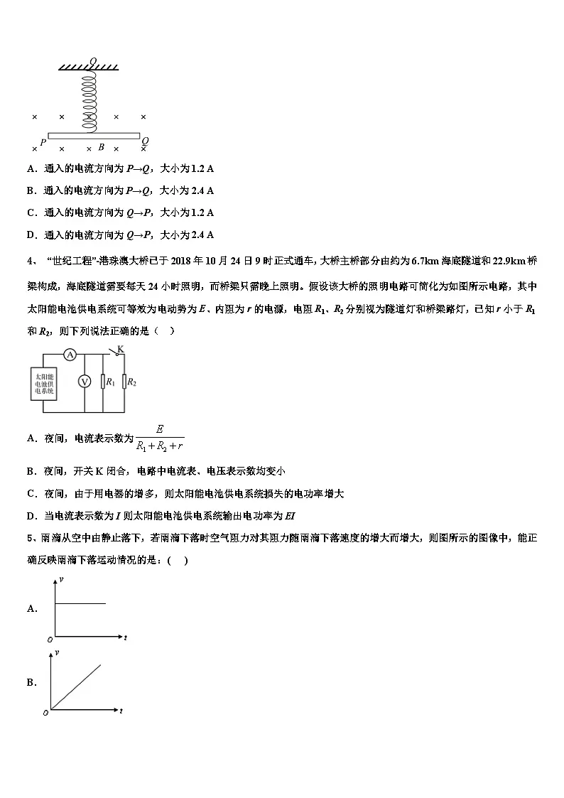 安徽省蚌埠市第二中学2026届高三下学期一模考试物理试题含解析第2页