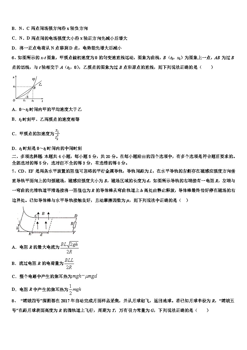 安徽省安庆一中安师大附中2026届高三第二次模拟考试物理试卷含解析第3页