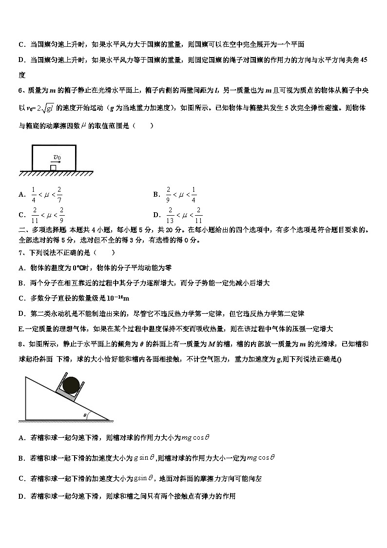 安徽省肥东圣泉中学2026届高三（最后冲刺）物理试卷含解析第3页