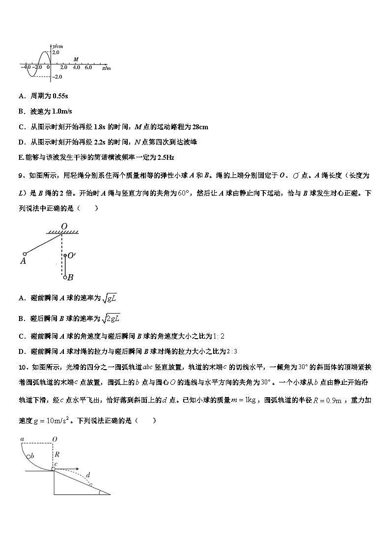 安徽省肥东高级中学2026届高三第二次调研物理试卷含解析第3页