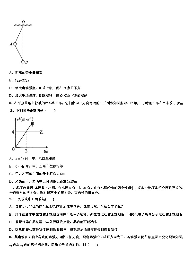 安徽省合肥六中、合肥八中、阜阳一中、淮北一中四校2026届高考物理考前最后一卷预测卷含解析第3页